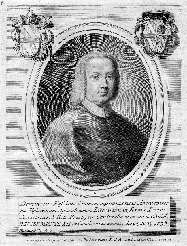 Fu il cardinale Domenico Passionei, bibliotecario di Santa Romana Chiesa, a seguire le trattative per l'acquisizione della collezione Scilla