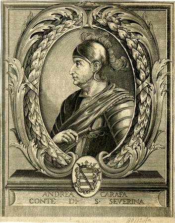 Andrea Carafa, conte di Santa Severina, in un'antica incisione