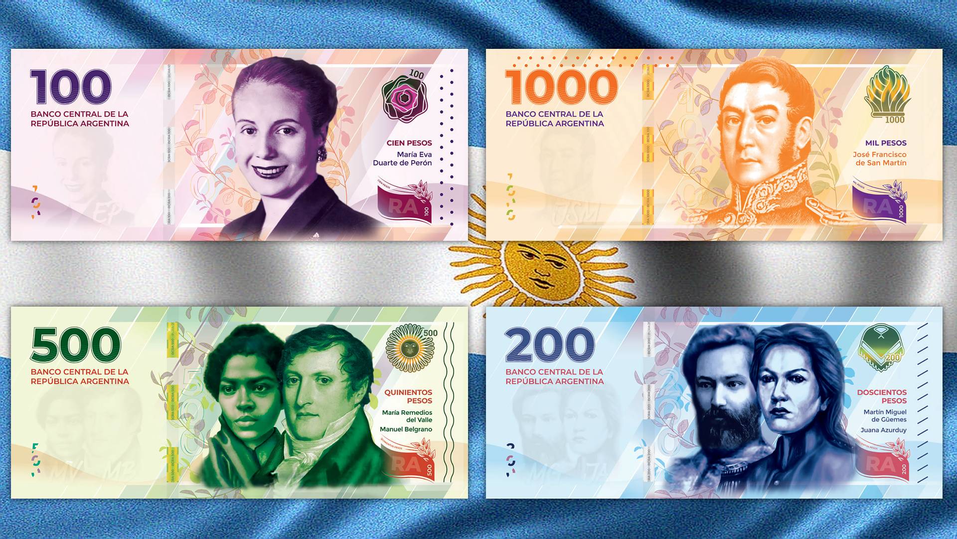 HÉROES NACIONALES y el próximo billete de ARGENTINA