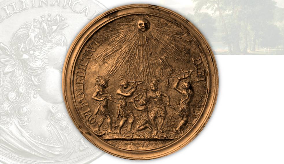 La complessa allegoria dell'estro poetico di Corilla sul rovescio della medaglia di Weber