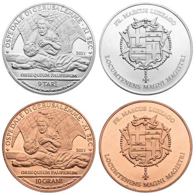 Oltre al cofanetto con le quattro monete oro e argento e a quello con le sole due monete da 1 e 2 scudi, l'Ordine di Malta ha emesso anche la serie con i 9 tarì in argento e i 10 granzi in bronzo proof