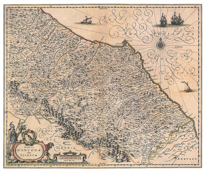 La Marca d’Ancona in una cartina risalente al secolo XVII