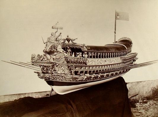 Modello dell'ultimo bucitoro veneziano conservato all'Arsenale di Venezia