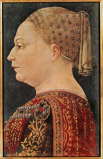 Ritratto di Bianca Maria Visconti dipinto da Bonifacio Bembo attorno al 1460 e oggi conservato a Brera