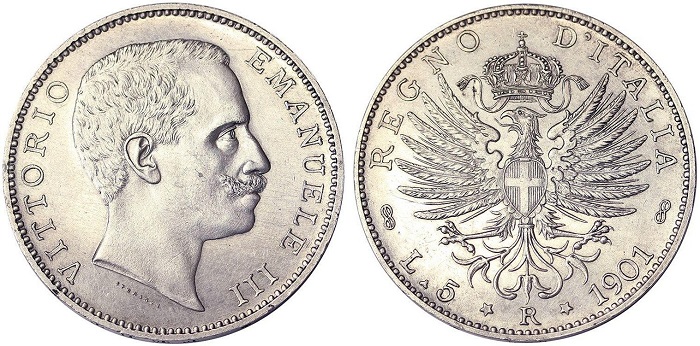 C'è anche uno dei poco più di cento esemplari coniati della magnifica 5 lire 1901 tra le monete offerte nelle aste esclusive Catawiki: garantito dai nostri esperti, pronto per la tua collezione