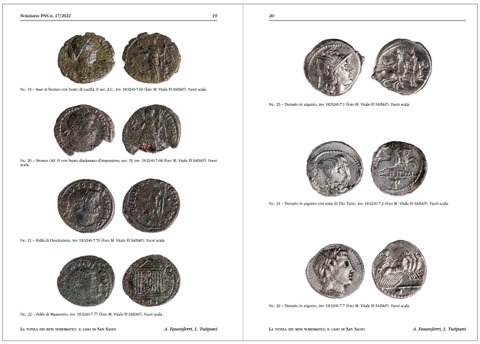 Due pagine del fascicolo dedicato alle monete di San Salvo che sarà presto pubblicato e reso gratuitamente fruibile nel Portale numismatico dello Stato a cura di Amalia Faustoferri e Luciana Tulipani