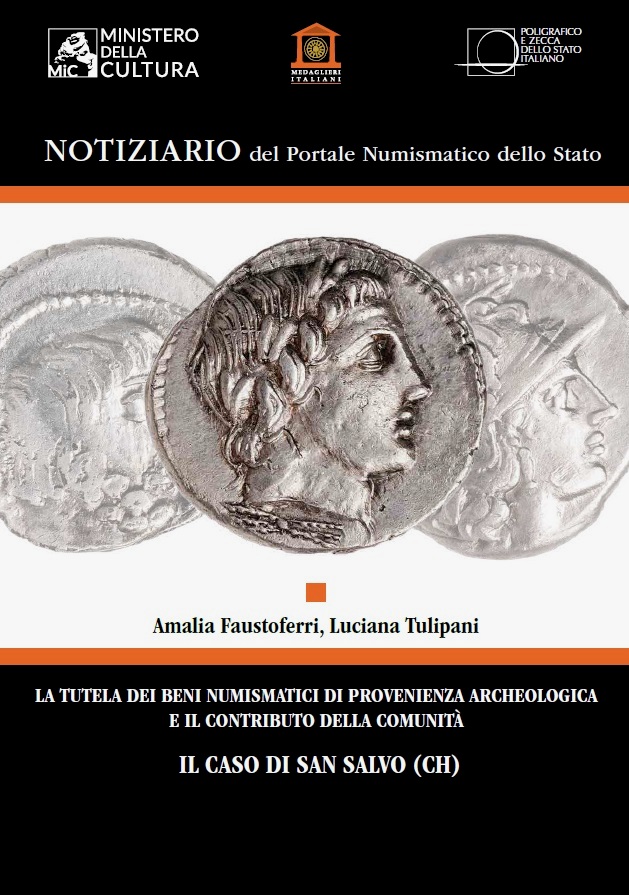 La copertina dell'estratto del "Notiziario del Portale numismatico dello Stato" dedicato alle monete di San Salvo, esempio di coinvoolgimento della comunità nella tutela dei beni archeologici del territorio