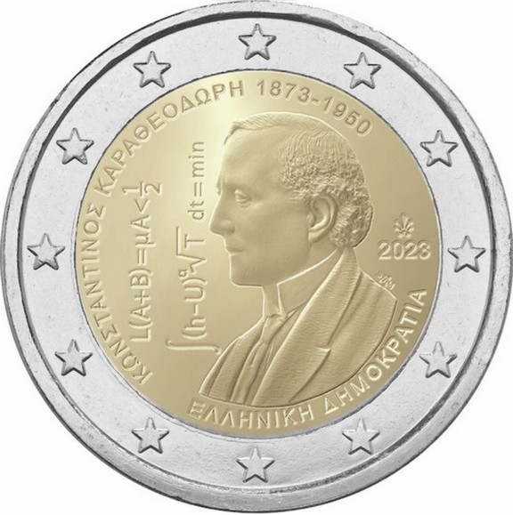 Formule matematiche, un ritratto assorto nella speculazione scientifica: così viene celebrato in moneta Constantin Carathéodory a un secolo e mezzo dalla sua nascita