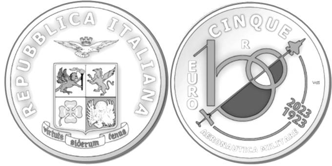 Si aggiunge alla Collezione 2023 di IPZS, rispetto alle informazioni finora disponibili, una moneta in argento da 5 euro per il secolo dell'Aeronautica militale