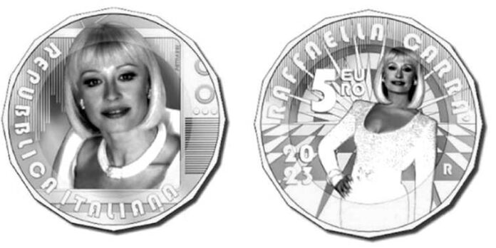 Tra le monete italiane più attese dell'anno, nella serie dedicata agli artisti, c'è la 5 euro poligonale e bimetallica che renderà omaggio all'indimenticabile Raffaella Carrà
