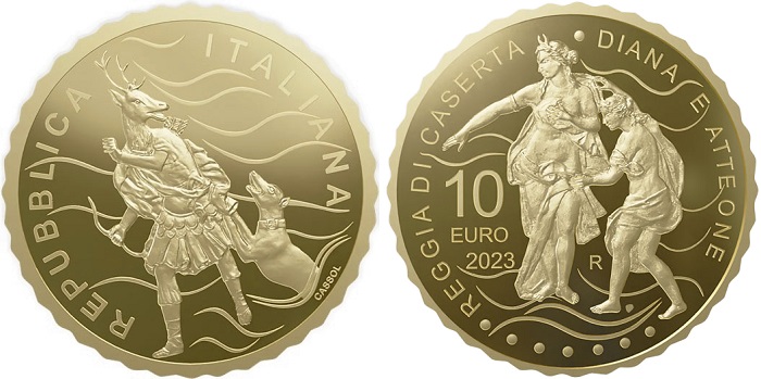 Capolavori di scultura del XVIII secolo su dritto e rovescio della micro moneta da 10 euro in oro serie Fontane d'Italia: un esempio delle capacità tecniche e artistiche della zecca di Roma