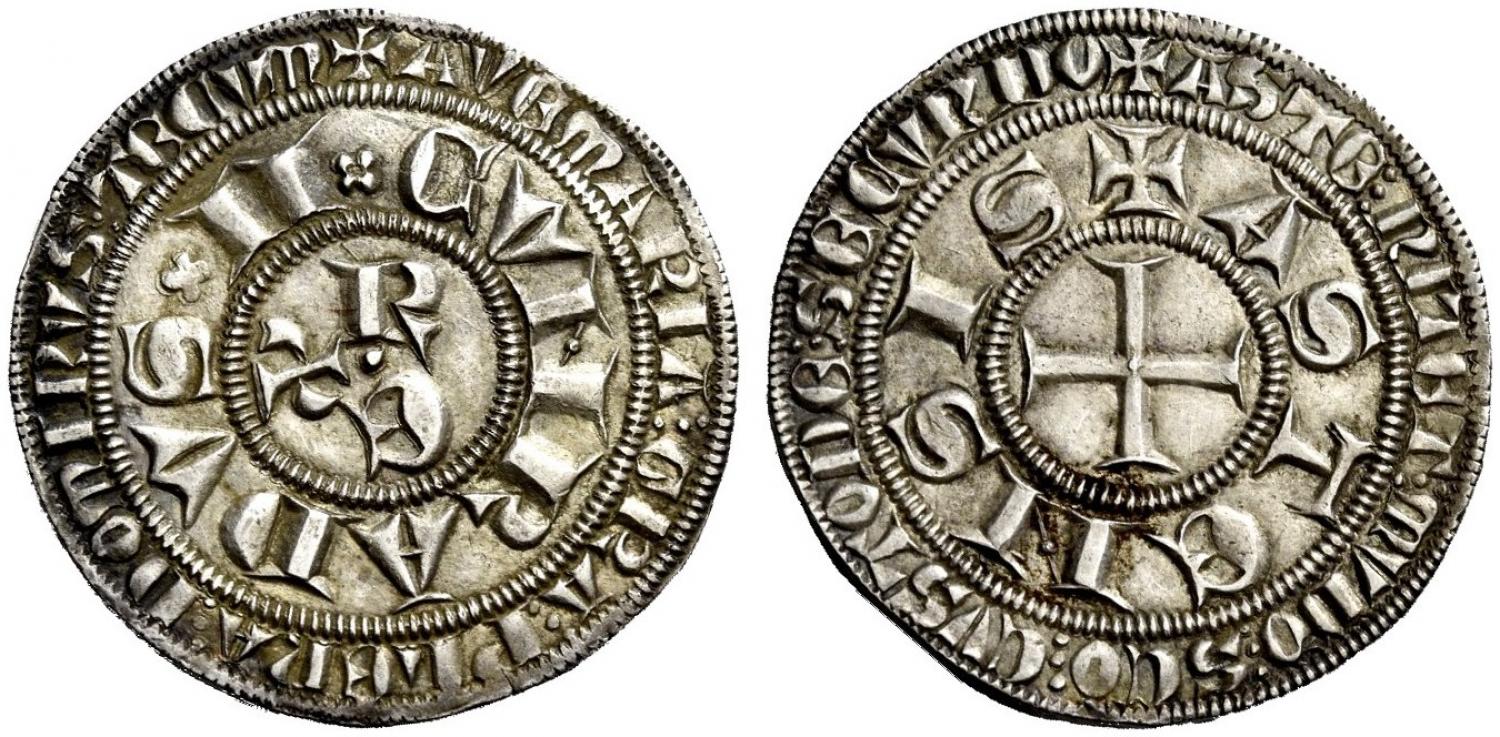 Asti. Comune (1140-1336). Grosso tornese in argento: si tratta di una delle emissioni più rare della zecca piemontese in periodo medievale