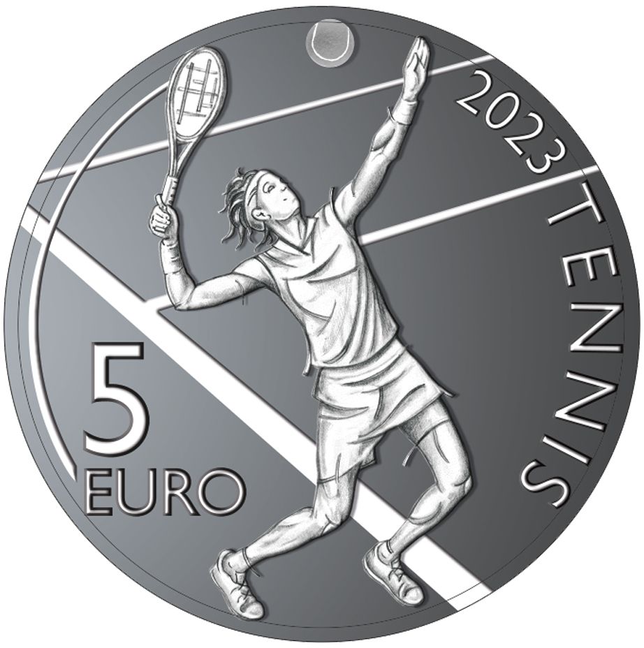 Daniela Longo è stata chiamata da San Marino a modellare i 5 euro d'argento proof 2023 che saranno dedicati al tennis nella serie che ha già visto monete per calco e atletica