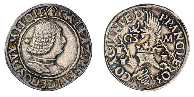 Moneta innovativa, uno dei passaggi chiave nella numismatica italiana del Rinascimento, il testone d'argento con ritratto di Galeazzo Maria Sforza è ambito da tanti collezionisti