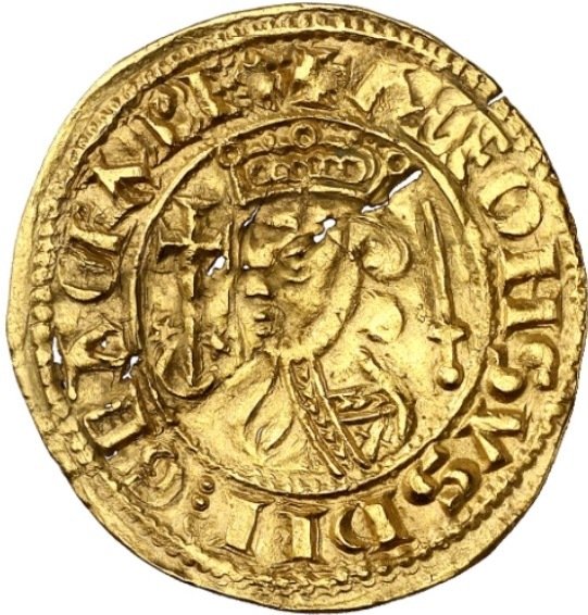 Sono molto rari i "morabetinos" rimasti dopo tanti secoli: un esemplare di questo tipo di moneta è al'asta da Catawiki e raffigura sul dritto re Alfonso IX di Leon