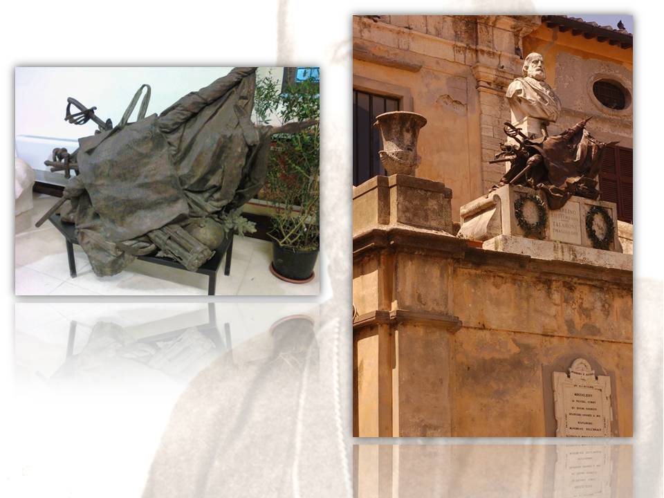Fig. 7: basamento del monumento (per gentile concessione M. Regina) | Fig. 8: busto e lapide in marmo nella loro collocazione definitiva