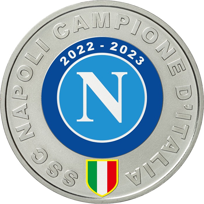 napoli campione scudetto medaglia zecca maradona
