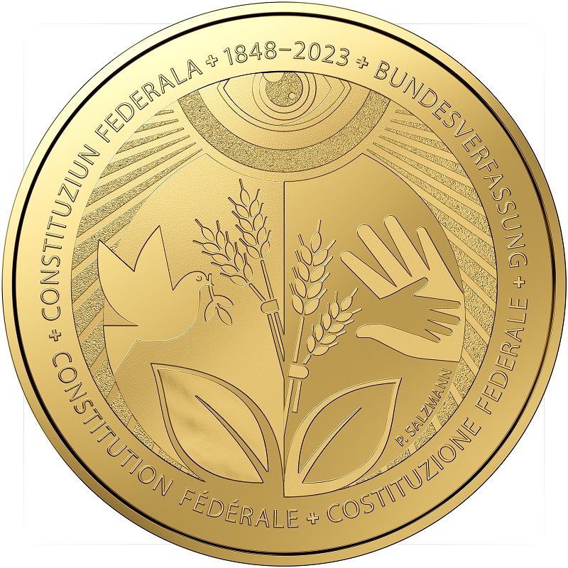 50 franchi oro costituzione federale elvetica