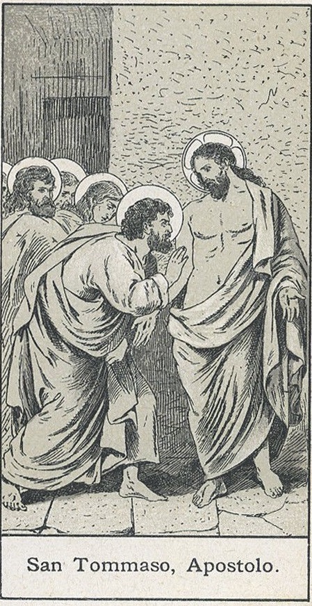 "L'incredulità di san Tommaso" in una stampa popolare del XIX secolo