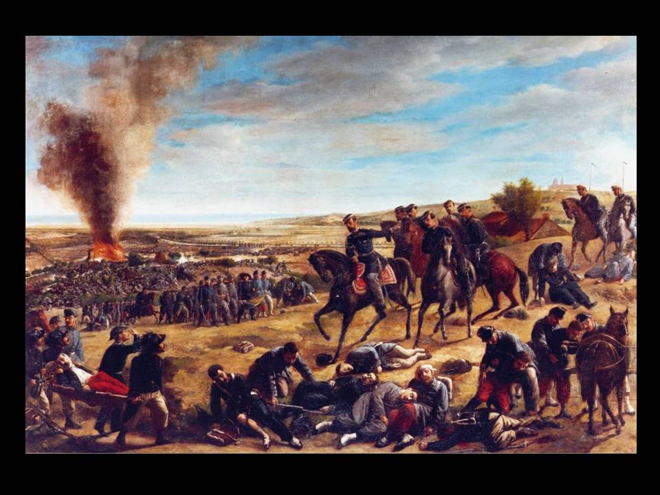 La battaglia di Castelfidardo del 1860 alla quale Giuseppe Ruggero prese parte come ufficiale dei Bersaglieri