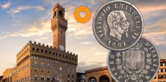 moneta del cuore mezza lira firenze 1861 savoia italia unia