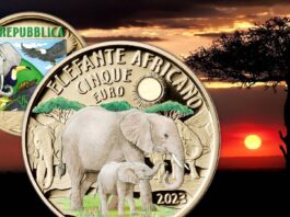 elefante africano moneta euro italia ipzs collezione numismatica