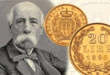 monete oro argento san marino 1895 francesco crispi convenzione amicizia