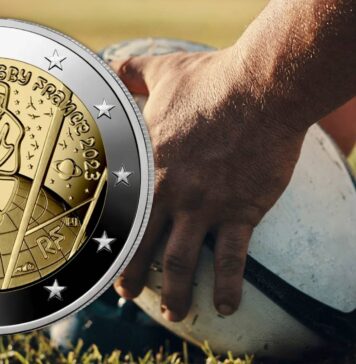 coppa del mondo rugby francia monnaie de paris due euro sport