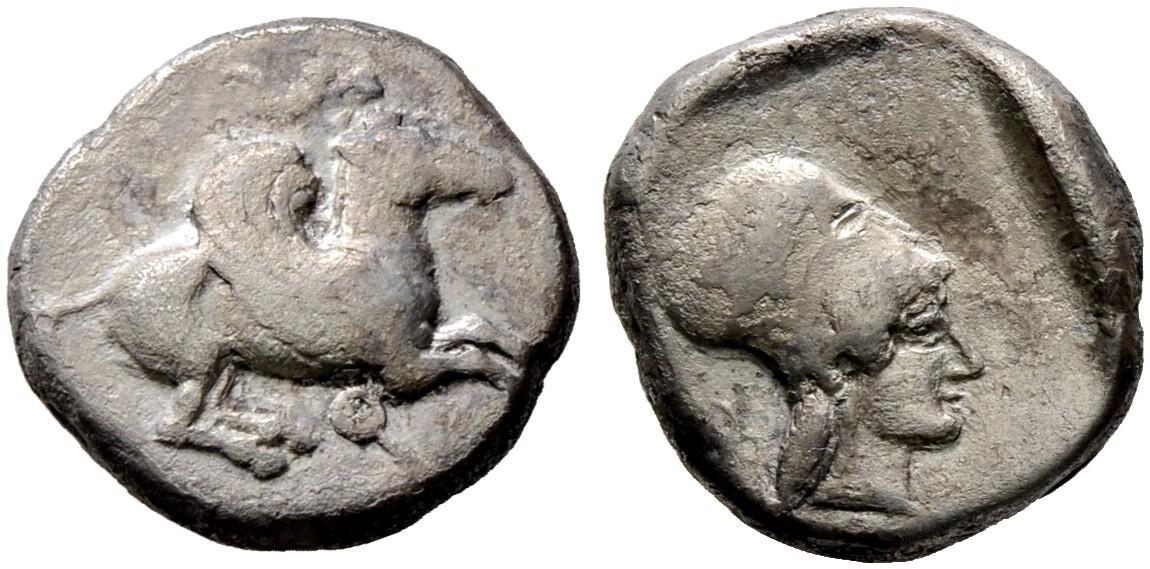 atene, corinto, moneta, argento, tetradramma, didramma, civetta, ulivo, quadrato