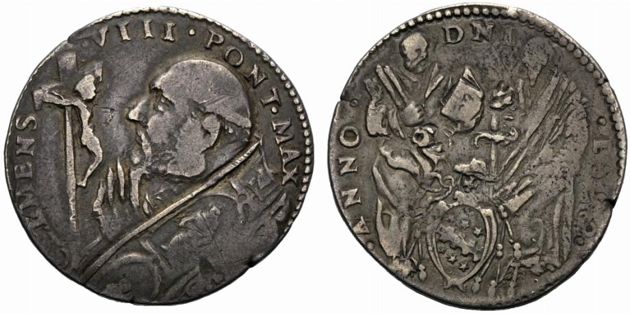 ferrara estensi papa clemente viii devoluzione 1598 monete medaglie