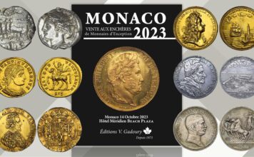 asta gadoury 2023 montecarlo, monete medaglie oro argento, rarità