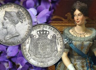 maria luigia duchessa parma piacenza guastalla monete lire centesimi marengo scudo oro argento