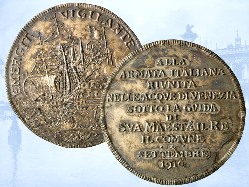 manovre navali regia marina venzia 1910 osella medaglia comune mistero giallo