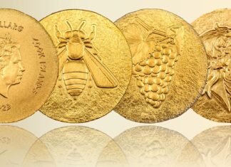 oro monete cit coin invest cook islands antica grecia naxox pan efeso ape satiro grappolo uva