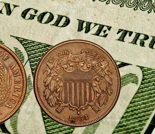 in god we trust motto usa monete banconote