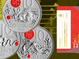 san marino euro monete calendario lanare cinese coniglio drago serpente orietta rossi