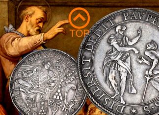 moneta piastra tommaso di villanova cornelio centurione santi papa chigi alessandro