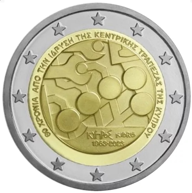 2 euro banca centrale di cipro 2023