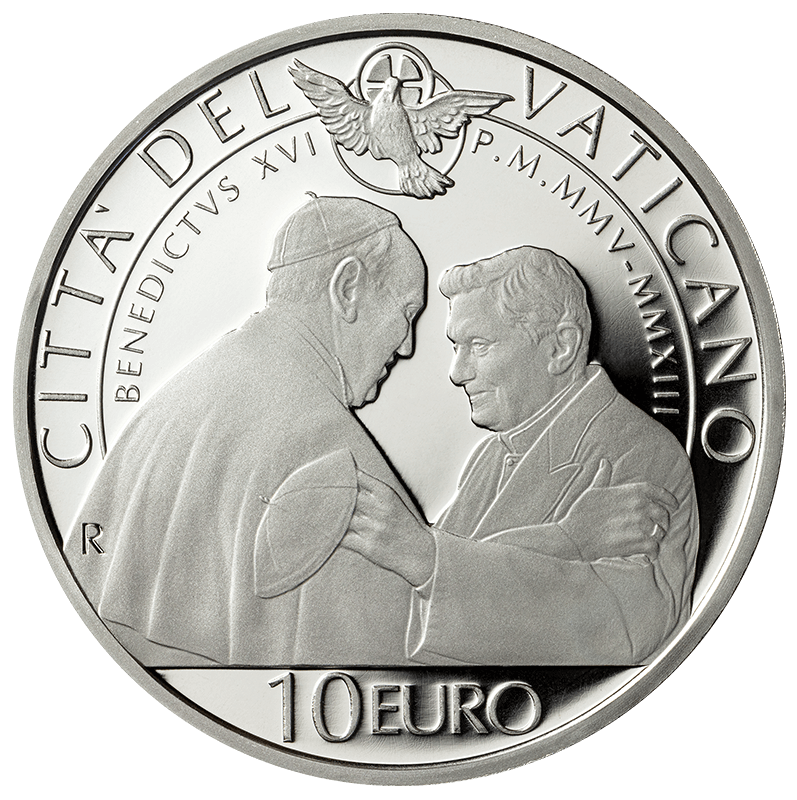 argenti euro vaticano santi apostoli gicomo maggiore giovanni evangelista papa bergoglio papa ratzinger