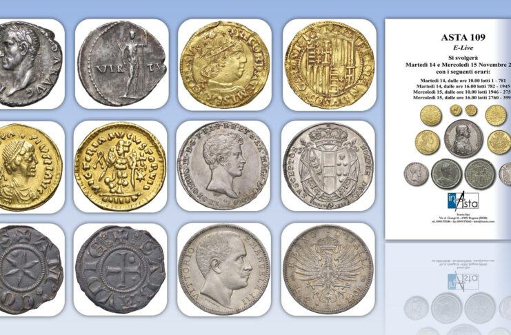 asta inasta 109 numismatica monete medaglie banconote libri oro argento rarità