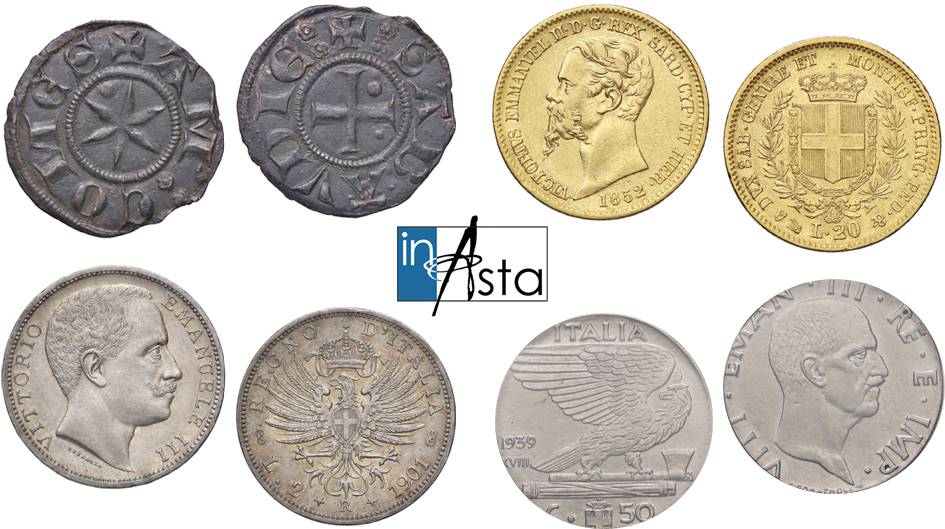 asta inasta 109 numismatica monete medaglie banconote libri oro argento rarità