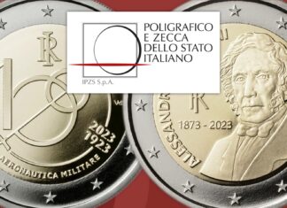 divisionale proof 2023 italia ipzs 2 euro manzoni aeronautica militare