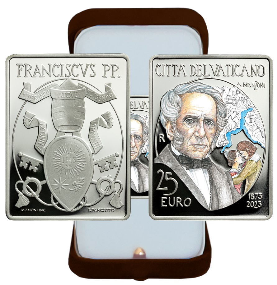monete euro alessandro manzoni vaticano promessi sposi renzo lucia fede letteratura