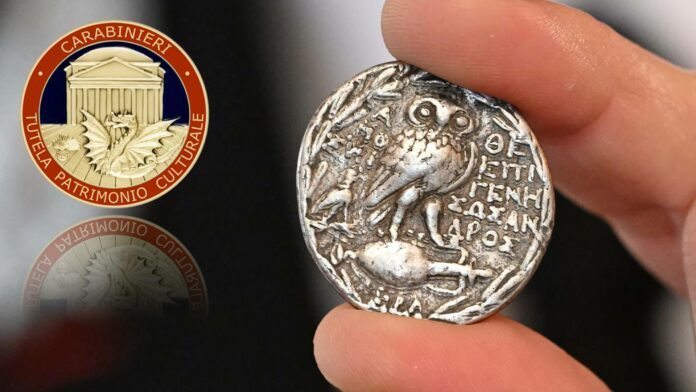 antiche monete grecia macedonia dacia roma grecia furto tombaroli ricettazione carabinieri tpc