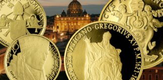 pontefici vaticano gregorio xv pio vii chiesa fede euro oro monete zecca