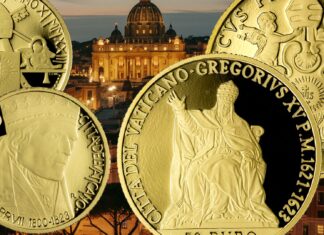 pontefici vaticano gregorio xv pio vii chiesa fede euro oro monete zecca