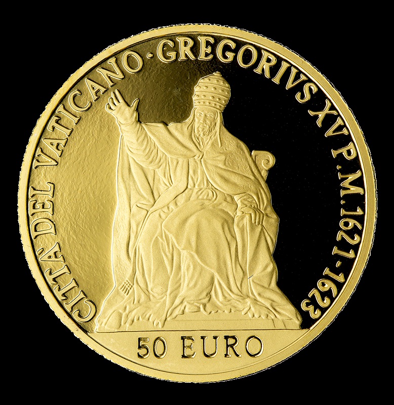 pontefici vaticano gregorio xv pio vii chiesa fede euro oro monete zecca