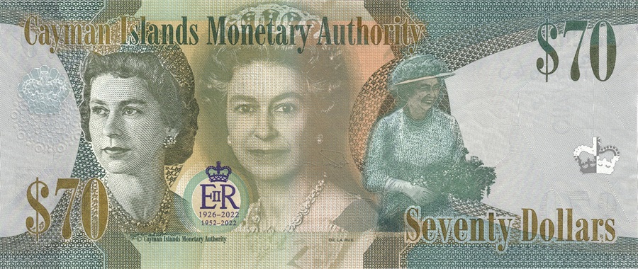 banconota speciale commemorativa cayman islands elisabetta the queen