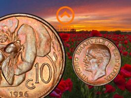 10 centesimi 1919-1937 ape papavero renato brozzi regno d'italia