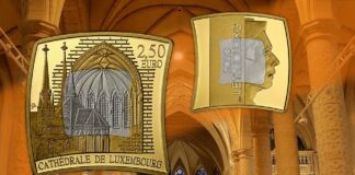 cattedrale di notre-dame lussemburgo moneta bimetallica chiara principe euro